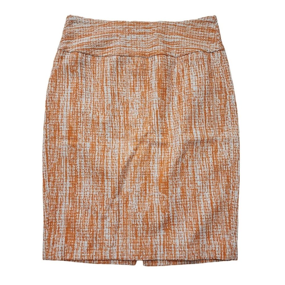 Narciso Rodriguez NWT Textured Orange Skirt Pencil White 38 2